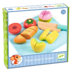Djeco Houten Picknickset met snijbaar Eten – vanaf 2 jaar