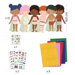 Djeco Zacht in de kleren steken – aankleedcollage met vilt – van 3 tot 6 jaar