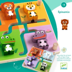 Djeco Spinamix – houten schuifpuzzel met dieren – vanaf 3 jaar