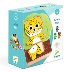 Djeco Arbramix – houten mix-en-match dierenpuzzel – vanaf 2 jaar