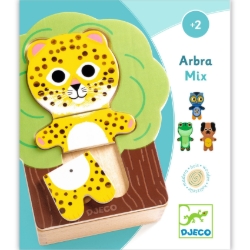Djeco Arbramix – houten mix-en-match dierenpuzzel – vanaf 2 jaar