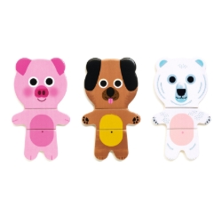 Djeco Arbramix – houten mix-en-match dierenpuzzel – vanaf 2 jaar