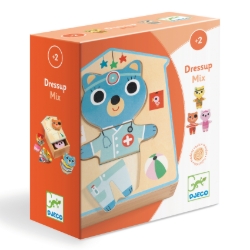 Djeco Dressup Mix – houten aankleedpuzzel – vanaf 2 jaar