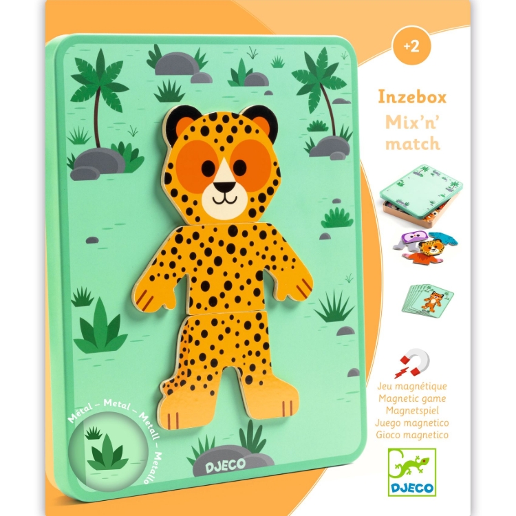 Djeco Inzebox Mix’n’Match – magnetisch dierenspel – vanaf 2 jaar