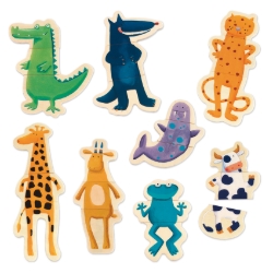 Djeco Crazy – houten dierenmagneten om te mixen, magnetisch spel – vanaf 2 jaar