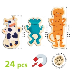 Djeco Crazy – houten dierenmagneten om te mixen, magnetisch spel – vanaf 2 jaar