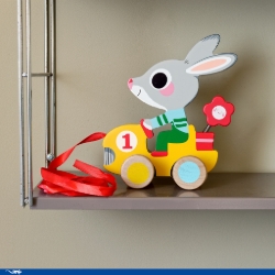 Djeco Roulapic – houten trekfiguur konijn – vanaf 18 maanden