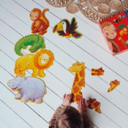 Djeco Marmoset en vrienden – zes oplopende dierenpuzzels – vanaf 2 jaar