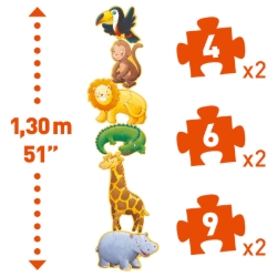 Djeco Marmoset en vrienden – zes oplopende dierenpuzzels – vanaf 2 jaar