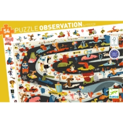 Djeco Autorally – observatiepuzzel van 54 stukjes – vanaf 4 jaar
