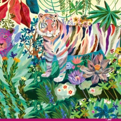 Djeco Gallery Regenboogtijgers – Panorama legpuzzel van 1000 stukjes – vanaf 9 jaar