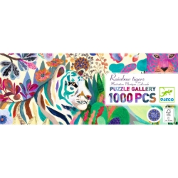 Djeco Gallery Regenboogtijgers – Panorama legpuzzel van 1000 stukjes – vanaf 9 jaar