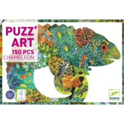 Djeco Puzz’Art Kameleon – silhouetpuzzel van 150 stukjes – vanaf 6 jaar