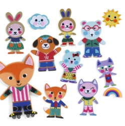 Djeco knutselset Funky Family – DIY dierenmagneten met vilt – vanaf 4 jaar