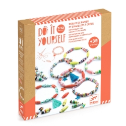 Djeco knutselpakket Pop en kleurrijk – DIY armbanden met papieren kralen – van 7 tot 12 jaar