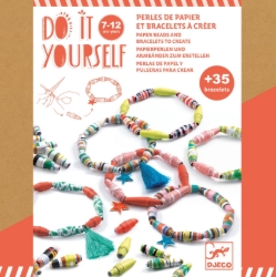 Djeco knutselpakket Pop en kleurrijk – DIY armbanden met papieren kralen – van 7 tot 12 jaar