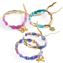 Djeco knutselpakket Stijlvol en goud – DIY armbanden met papieren kralen – van 7 tot 12 jaar