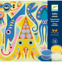 Djeco Lichtjes van de zee – knutselen zandkunst met glow-in-the-dark – van 5 tot 8 jaar