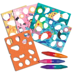 Djeco Birdie & Co – eerste kleurset met sjabloon – vanaf 18 maanden