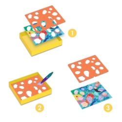 Djeco Birdie & Co – eerste kleurset met sjabloon – vanaf 18 maanden