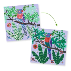 Djeco Boomtoppen – mozaïekset met metallic stickers – van 5 tot 8 jaar