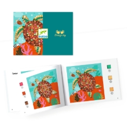Djeco Caribbean – mozaïekset met metallic stickers – van 5 tot 8 jaar