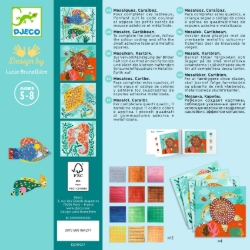 Djeco Caribbean – mozaïekset met metallic stickers – van 5 tot 8 jaar