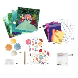 Djeco In Wonderland – creatieve sprookjes-knutselset met vier technieken – van 6 tot 10 jaar