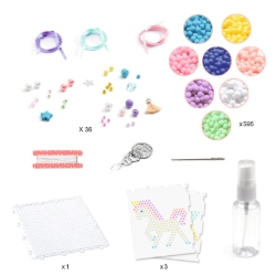 Djeco Regenboog – knutselset pastelhangers met waterkralen – van 6 tot 10 jaar