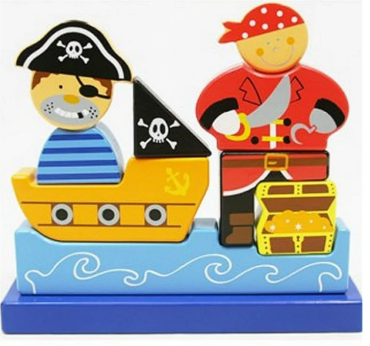Magneet Stapelpuzzel Piraten