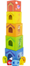 Stapelkubussen Jungle – Karton & Hout – Vanaf 1 jaar