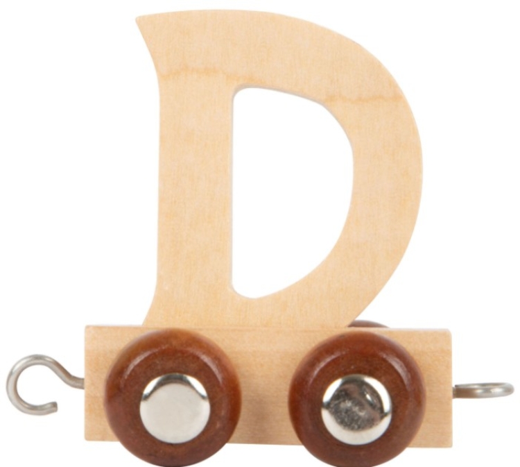 Afbeeldingen van Lettertrein Letter D – Naturel Hout – Decoratief