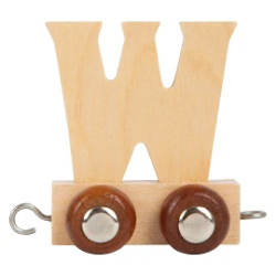 Picture of Lettertrein Letter W – Naturel Hout – Decoratief