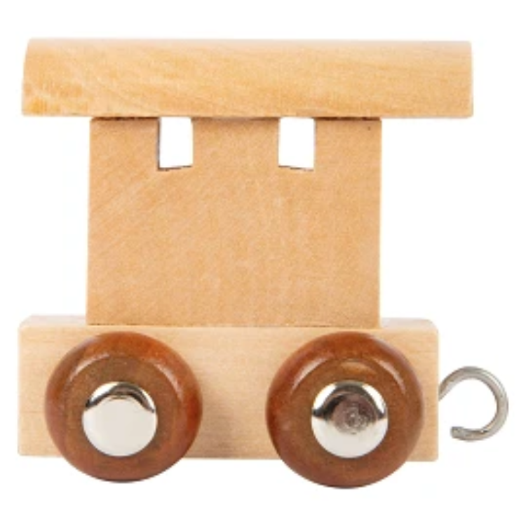Afbeeldingen van Lettertrein Wagon – Naturel Hout – Decoratief