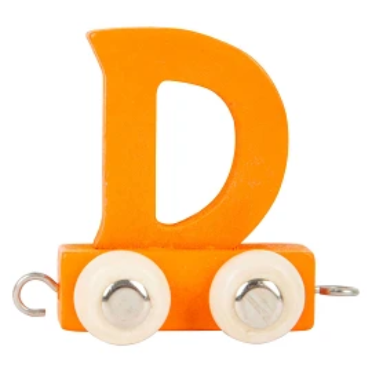 Afbeeldingen van Lettertrein Letter D – Hout, Gekleurd – Decoratief