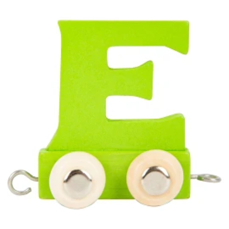 Afbeeldingen van Lettertrein Letter E – Hout, Gekleurd – Decoratief