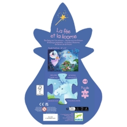 Djeco De fee en de eenhoorn - legpuzzel 36 stukjes - vanaf 4 jaar