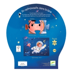 Djeco Een astronaut op de maan - legpuzzel 36 stukjes - vanaf 4 jaar