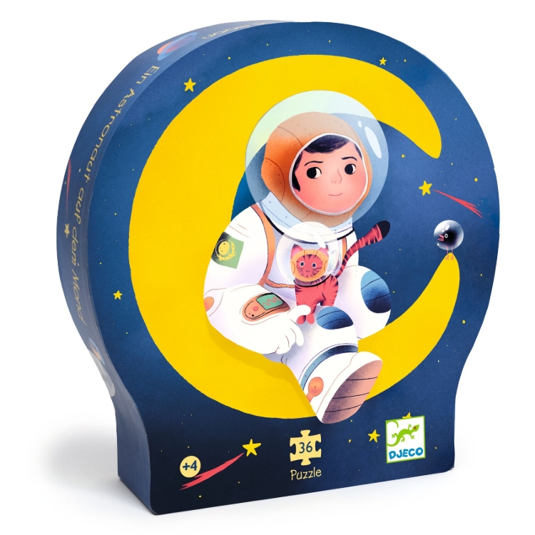 Djeco Een astronaut op de maan - legpuzzel 36 stukjes - vanaf 4 jaar