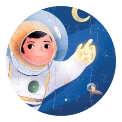 Djeco Een astronaut op de maan - legpuzzel 36 stukjes - vanaf 4 jaar
