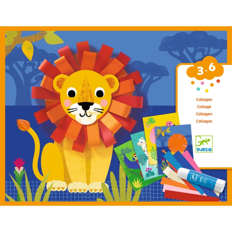 Djeco Kleine lusjes - collageknutselset - van 3 tot 6 jaar