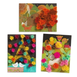 Djeco Een explosie van pompons - collageknutselset - van 3 tot 6 jaar