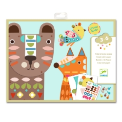 Djeco 3 reuzendieren - papierknutselset - van 3 tot 6 jaar