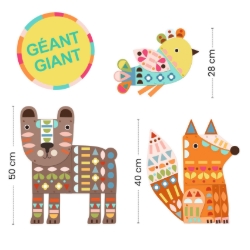 Djeco 3 reuzendieren - papierknutselset - van 3 tot 6 jaar