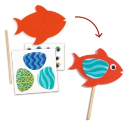 Djeco Vrolijk aquarium - collageknutselset - van 3 tot 6 jaar