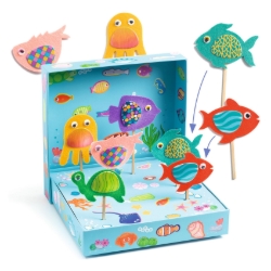 Djeco Vrolijk aquarium - collageknutselset - van 3 tot 6 jaar