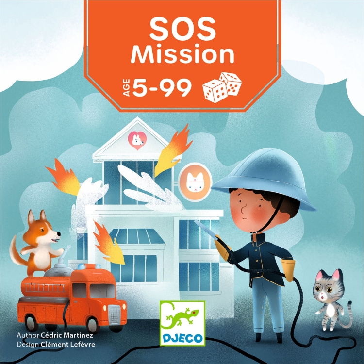 Djeco SOS Mission / Pets Rescue - kaart- en dobbelspel - van 5 tot 99 jaar