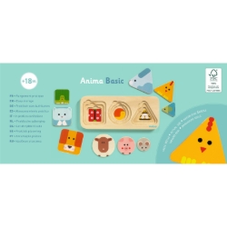 Djeco AnimaBasic - houten lagenpuzzel 9 stukjes - vanaf 18 maanden