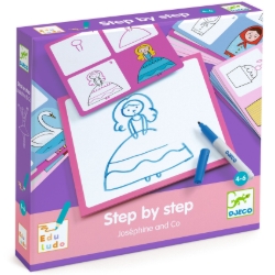 Djeco Step by Step Joséphine & Co - tekenset - van 4 tot 6 jaar