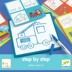 Djeco Step by Step Arthur & Co - tekenset - van 4 tot 6 jaar